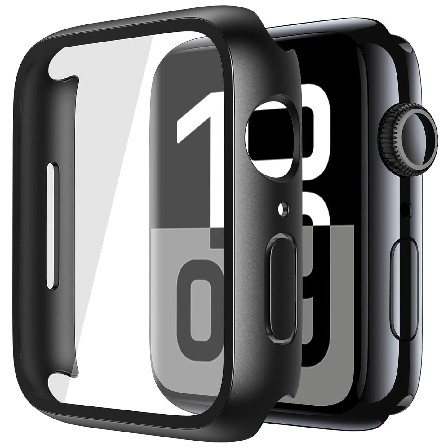 iWatch Bumper Cover for Built-in Screen Protector Full Coverage Hard PC iWatch Case for 42MM - Black