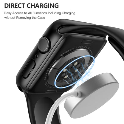 iWatch Bumper Cover for Built-in Screen Protector Full Coverage Hard PC iWatch Case for 42MM - Black