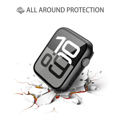 iWatch Bumper Cover for Built-in Screen Protector Full Coverage Hard PC iWatch Case for 42MM - Black