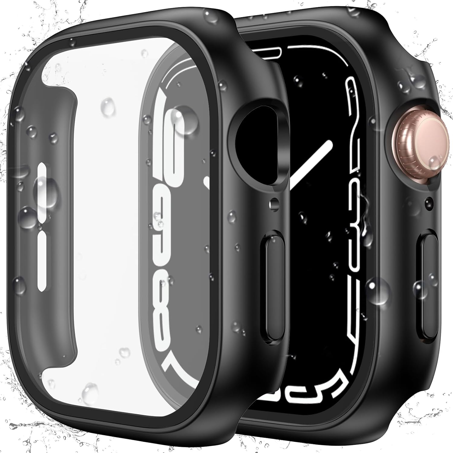 iWatch Bumper Cover for Built-in Screen Protector Full Coverage Hard PC iWatch Case for SE 3(2025) SE 2/SE/Series 4 5 6 44MM