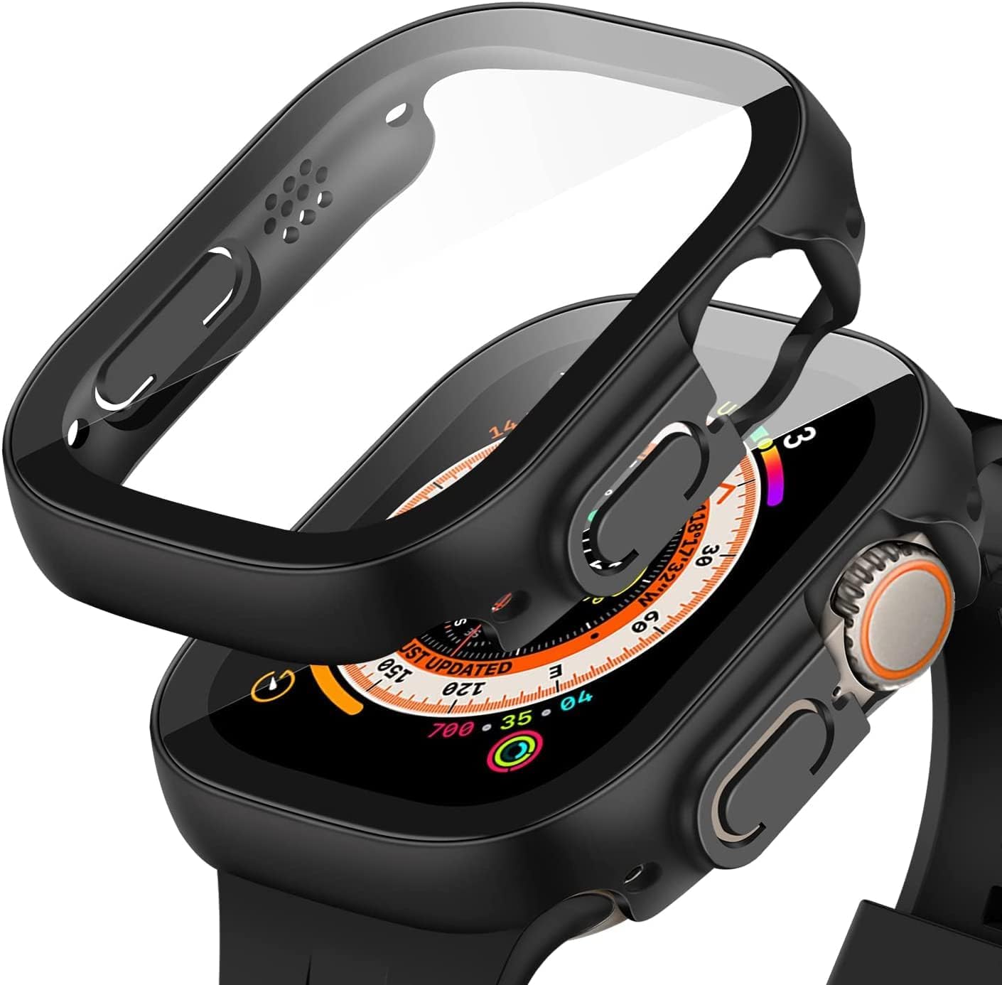 iWatch Bumper Cover for Built-in Screen Protector Full Coverage Hard PC Case for Watch Ultra/ Ultra 2 / Ultra3 49MM