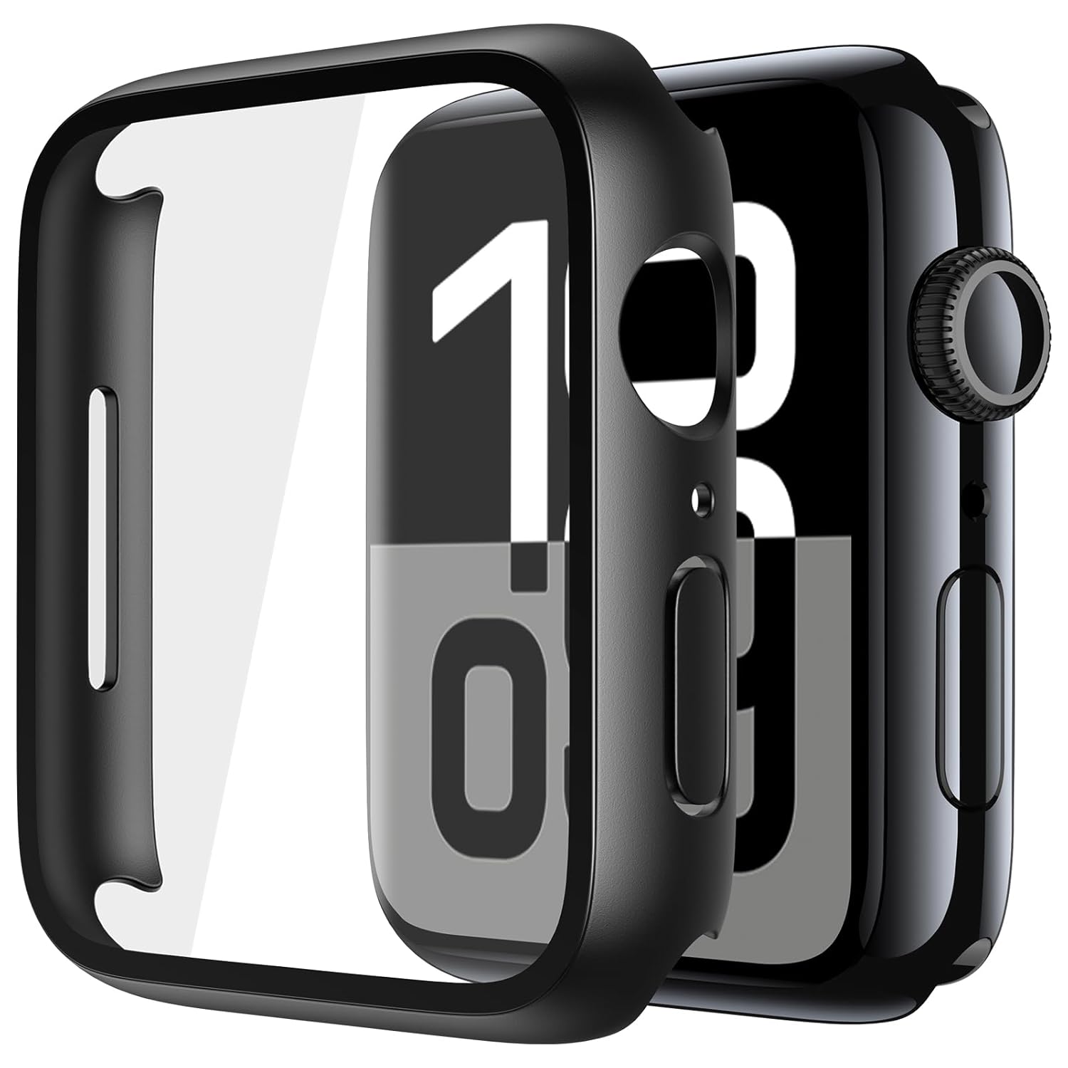 iWatch Bumper Cover for Built-in Screen Protector Full Coverage Hard PC Case for iWatch Series 10/Series 11 46MM