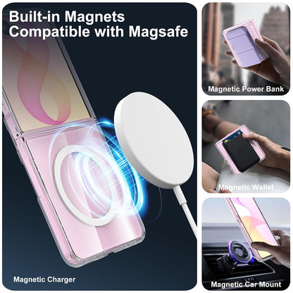 Samsung Z Flip8 Crystal Clear Anti-Yellowing Transparent Magsafe Cover