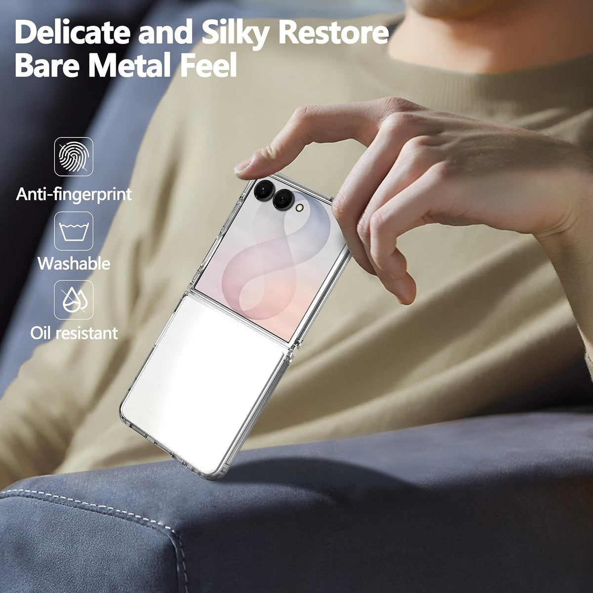 Samsung Z Flip8 Crystal Clear Soft TPU Transparent Cover Ultra-Thin Clear Cover