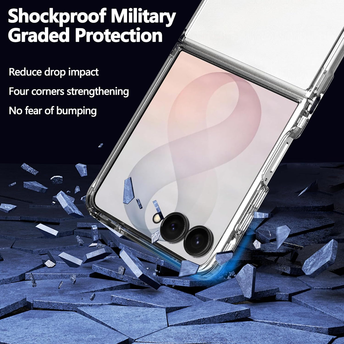 Samsung Z Flip8 Crystal Clear Soft TPU Transparent Cover Ultra-Thin Clear Cover