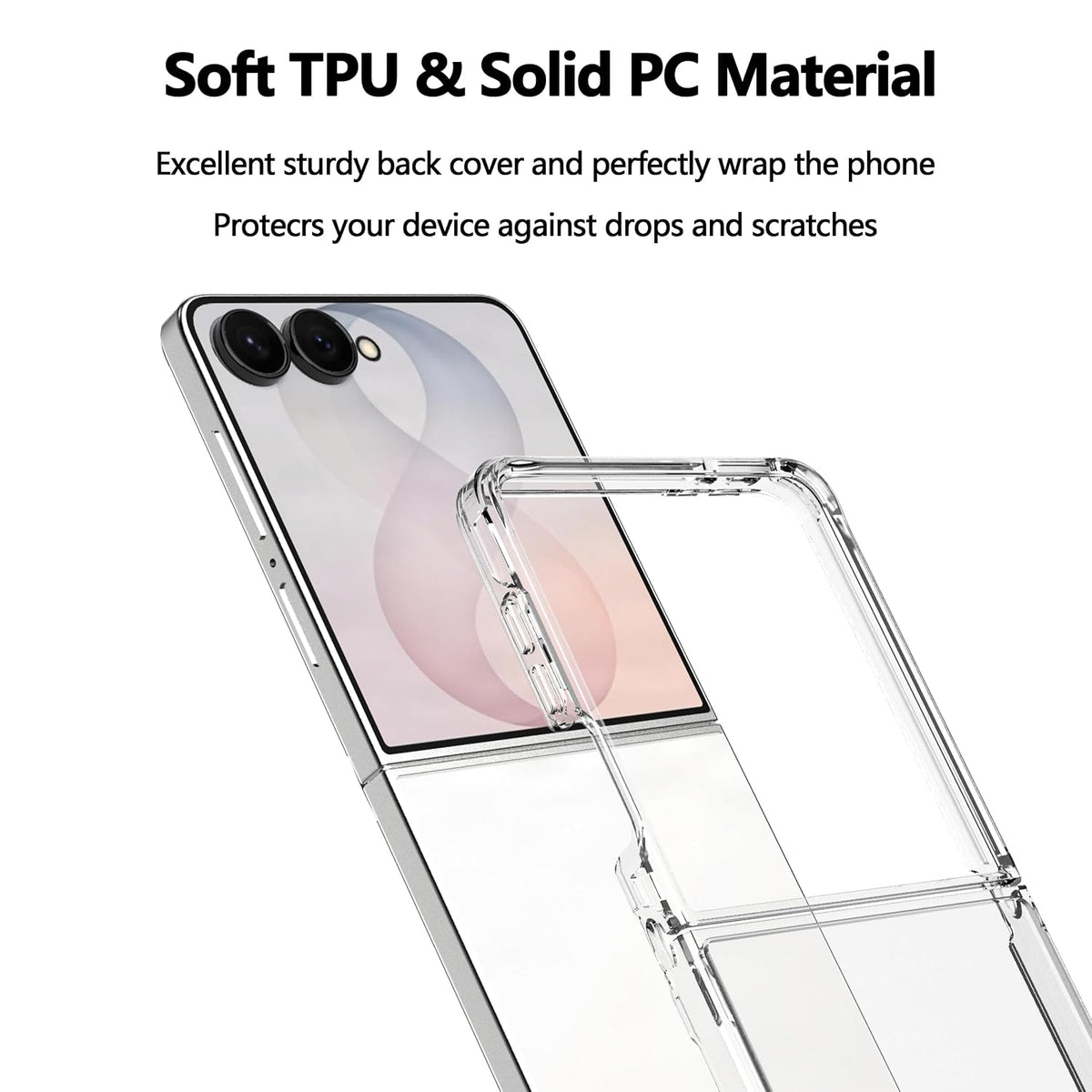 Samsung Z Flip8 Crystal Clear Soft TPU Transparent Cover Ultra-Thin Clear Cover
