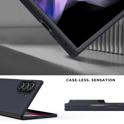 Samsung Galaxy Z Fold7 Real Carbon Fiber Case, 0.5mm Super Slim Original SLIVA Carbon Fiber with Magsafe - Black