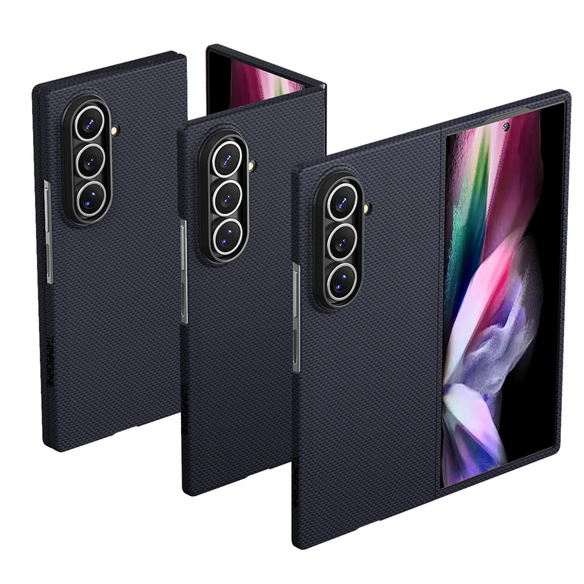 Samsung Galaxy Z Fold7 Real Carbon Fiber Case, 0.5mm Super Slim Original SLIVA Carbon Fiber with Magsafe - Black