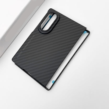 Samsung Z Fold8 Carbon Fiber Case, X-level 0.6mm Thin Carbon Fiber Back Cover - Black