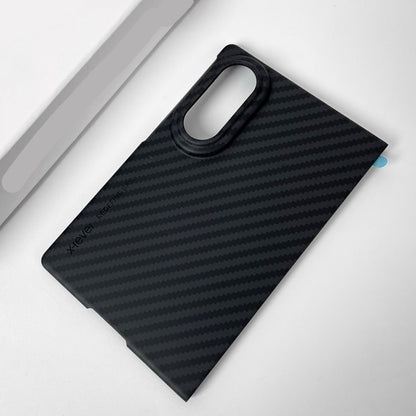 Samsung Z Fold8 Carbon Fiber Case, X-level 0.6mm Thin Carbon Fiber Back Cover - Black