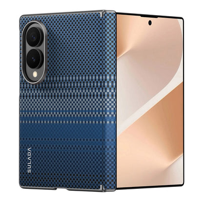 Samsung Z Fold8 SULADA Carbon Case, Kevlar Woven Carbon Texture Magnetic Cover with Hinge Protection Magsafe (No Front) - Moonrise