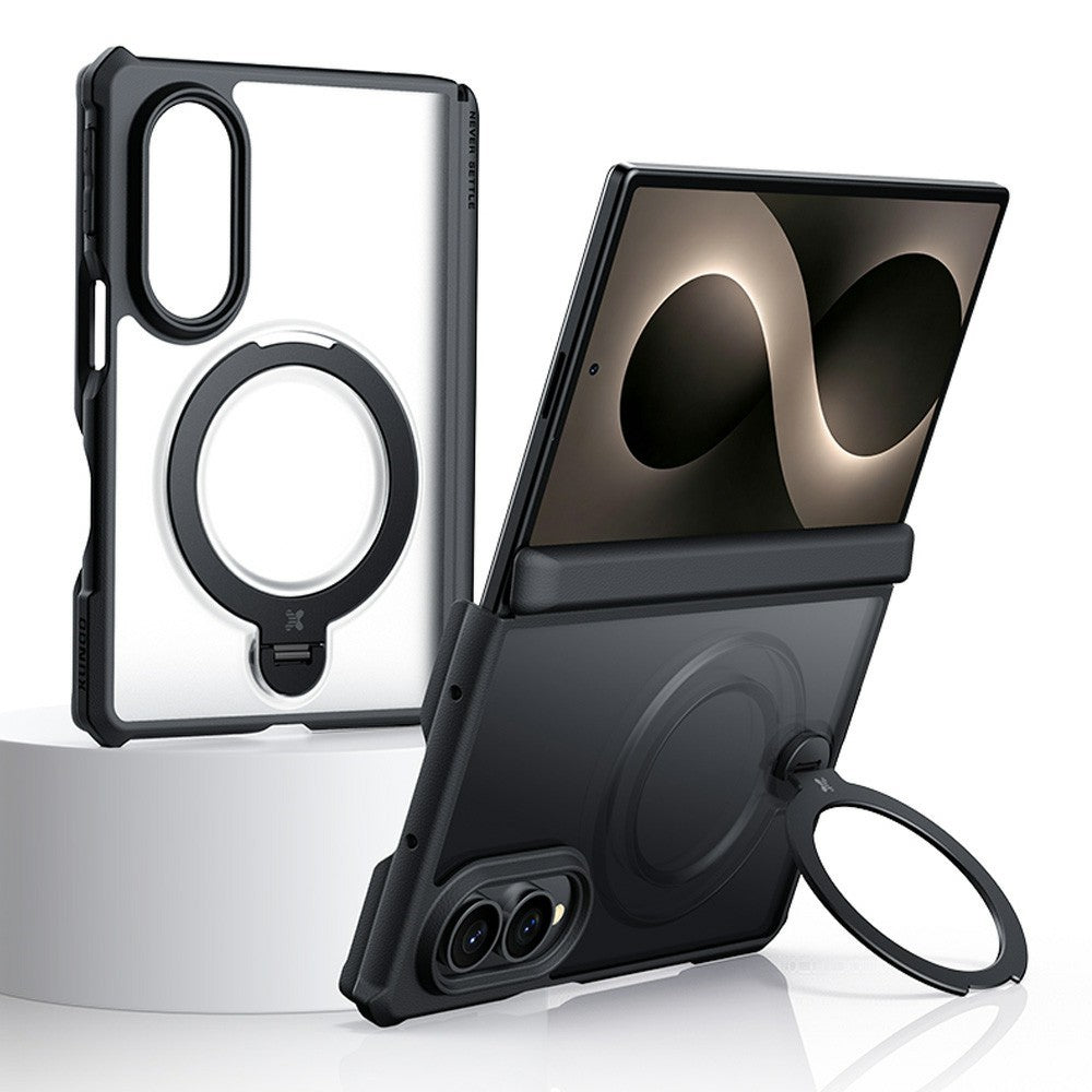 Samsung Z Fold8 XUNDO Shockproof Cover, Corner Airbag Dual Axis with Hinge Protection, Magsafe, 360° Metal Ring