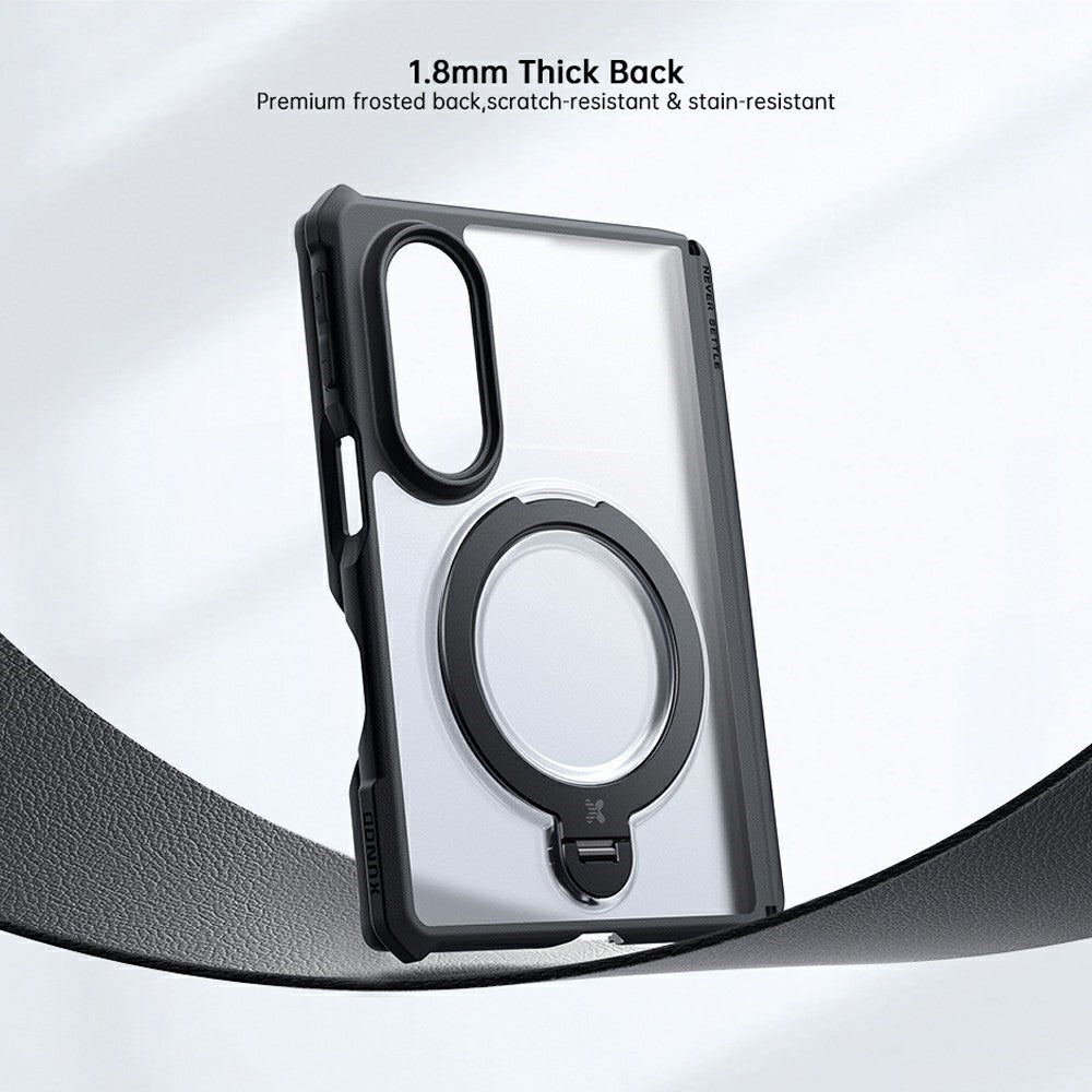 Samsung Z Fold8 XUNDO Shockproof Cover, Corner Airbag Dual Axis with Hinge Protection, Magsafe, 360° Metal Ring