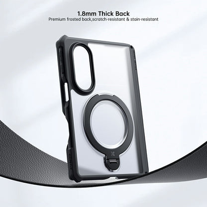 Samsung Z Fold8 XUNDO Shockproof Cover, Corner Airbag Dual Axis with Hinge Protection, Magsafe, 360° Metal Ring