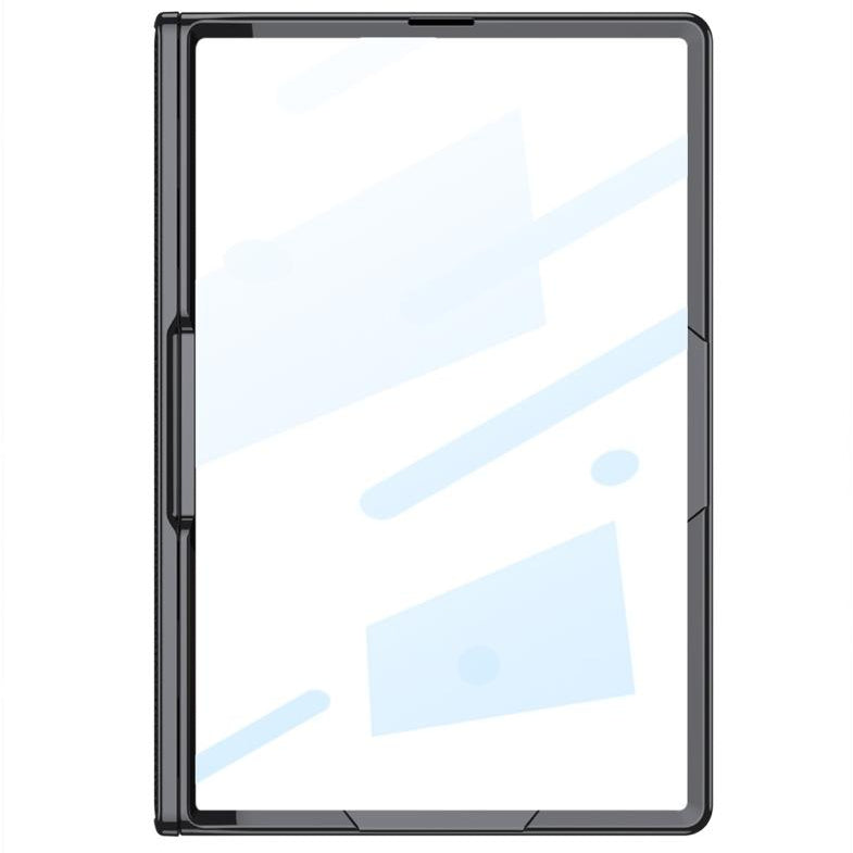 Samsung Z Fold8 GKK Luxury Platinum Series Leather Cover with Kickstand and inbuilt Front Glass - Titanium
