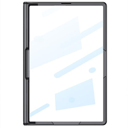 Samsung Z Fold8 GKK Luxury Platinum Series Leather Cover with Kickstand and inbuilt Front Glass - Titanium