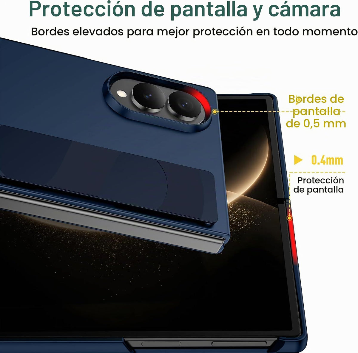 Samsung Z Fold8 Hard PC Matte Finish Ultra Thin Cover with Wrist Band - Black