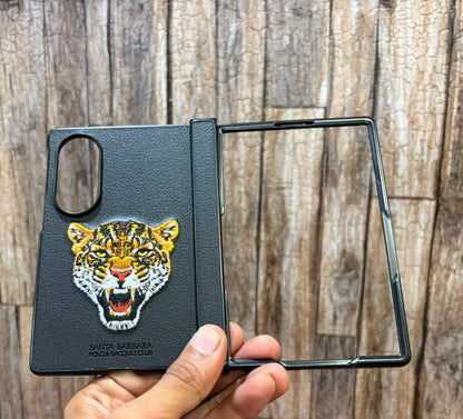 Samsung Z Fold8 Original Santa Barbara Polo Requite Club Leather Case Savana Series - Leopard