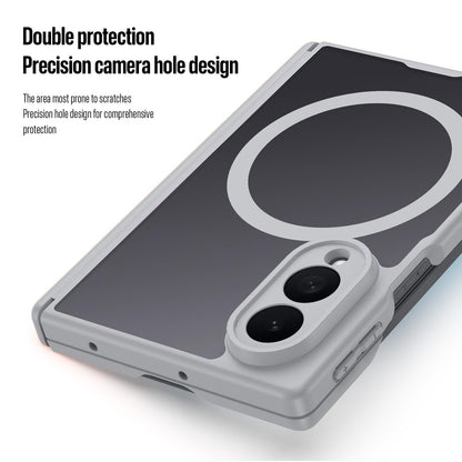 Samsung Z Fold8 Skin Feel Smoke, Dual Central Axis Magsafe Case with Hinge Protection - Grey (Copy)