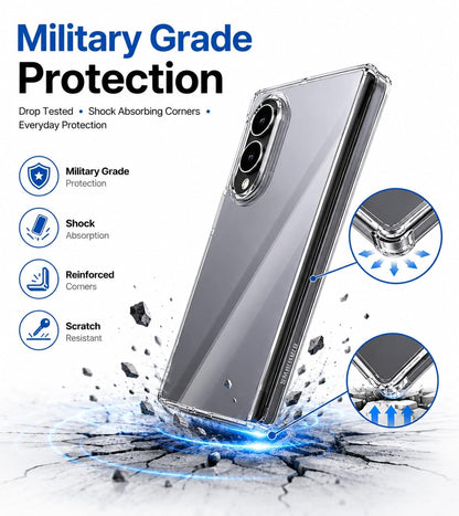 Samsung Z Fold8 Transparent Case, Crystal Clear Anti-Yellowing Back Cover