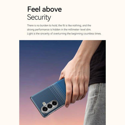 Samsung Z Fold8 Ultra Sulada Carbon Case, Kevlar Woven Carbon Texture Magnetic Cover with Hinge Protection Magsafe (No Front) - Moonrise