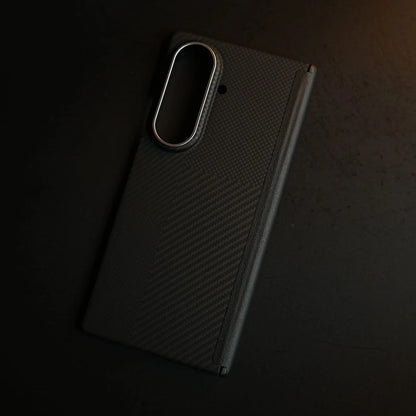 Samsung Fold8 Ultra Carbon Case, Super Slim Carbon Cover with Masgafe & Hinge Protection (No Front)