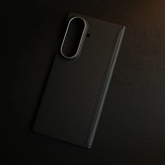 Samsung Fold8 Ultra Carbon Case, Super Slim Carbon Cover with Masgafe & Hinge Protection (No Front)
