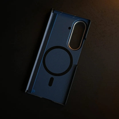 Samsung Fold8 Ultra Carbon Case, Super Slim Carbon Cover with Masgafe & Hinge Protection (No Front)
