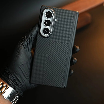 Samsung Fold8 Ultra Carbon Case, Super Slim Carbon Cover with Masgafe & Hinge Protection (No Front)