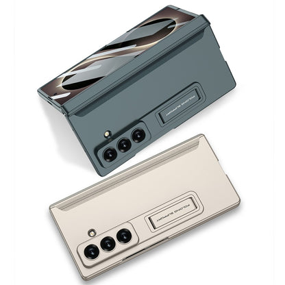 Samsung Z Fold8 Ultra GKK Hard PC Matte Kickstand Case, Inbuilt Front Glass with Magnetic Hinge Protection - Titanium