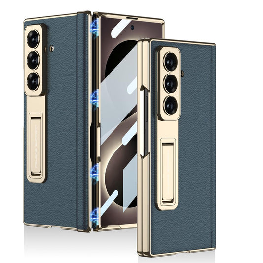 Samsung Z Fold8 Ultra GKK Luxury Platinum Series Leather Cover with Kickstand and inbuilt Front Glass - Green