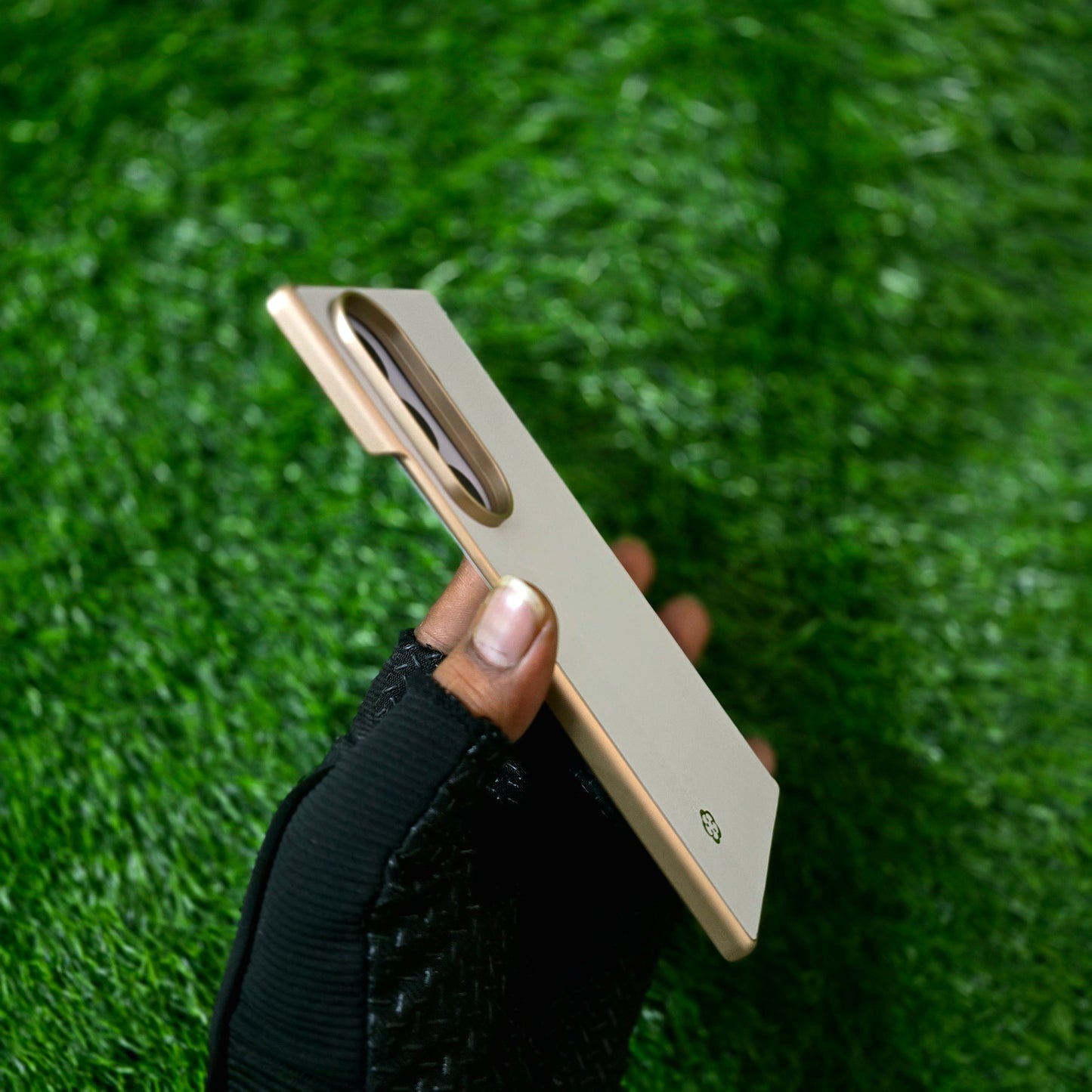 Samsung Z Fold8 Ultra Leather Case, Quiet Elegance Luxe Minimalist Case with Hinge (No Front) - Beige