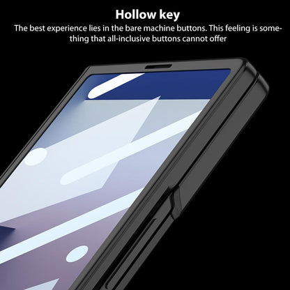 Samsung Z Fold8 Ultra GKk Hard PC Integrated Kickstand Case Inbuilt Front Glass with Hinge Protection - Black