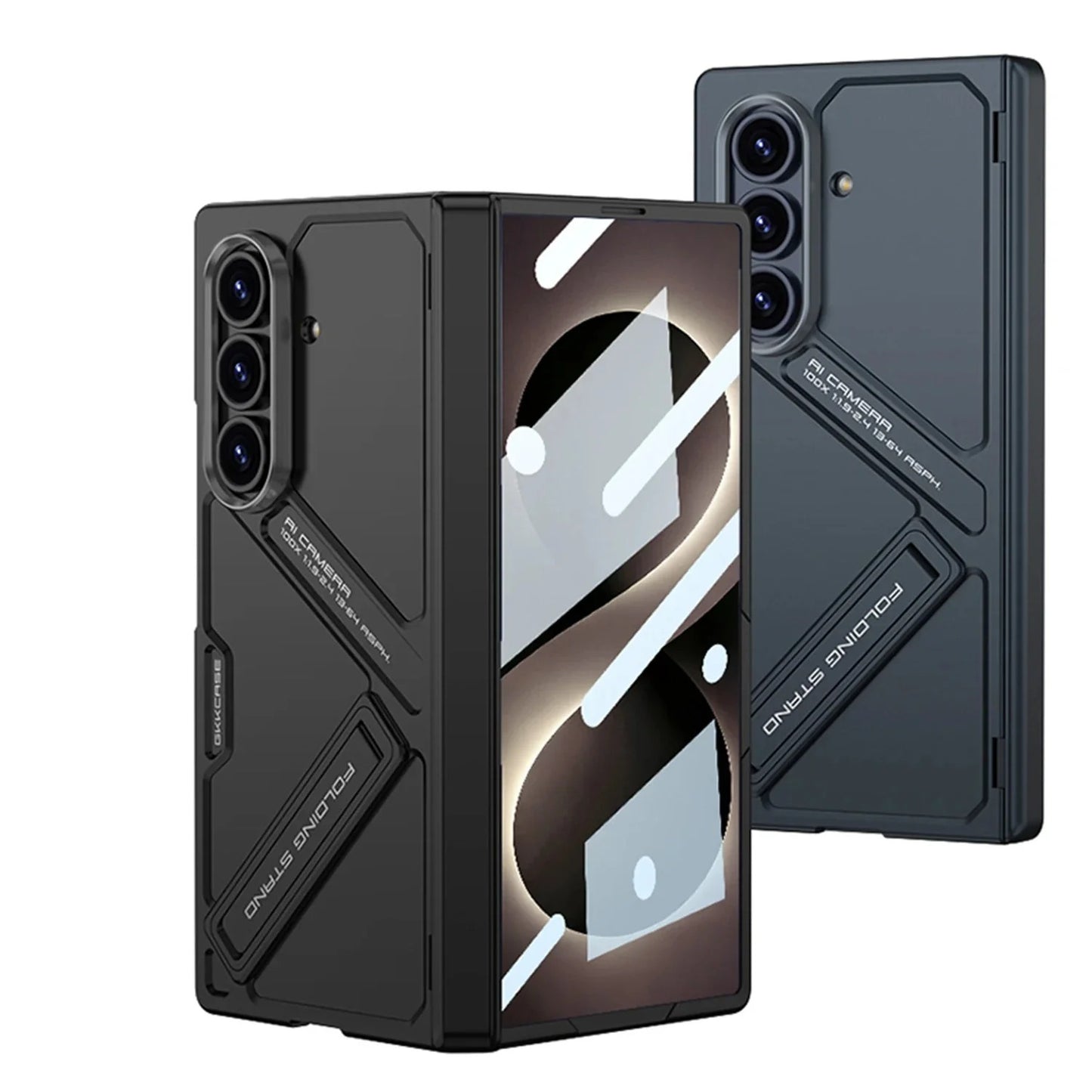 Samsung Z Fold8 Ultra GKk Hard PC Integrated Kickstand Case Inbuilt Front Glass with Hinge Protection - Green