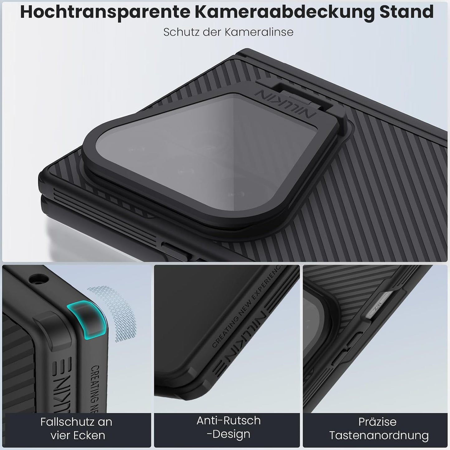 Samsung Z Fold8 Ultra Nillkin Case, CamShield Prop Series Metal Camera Kickstand with Hinge Protection & Magsafe