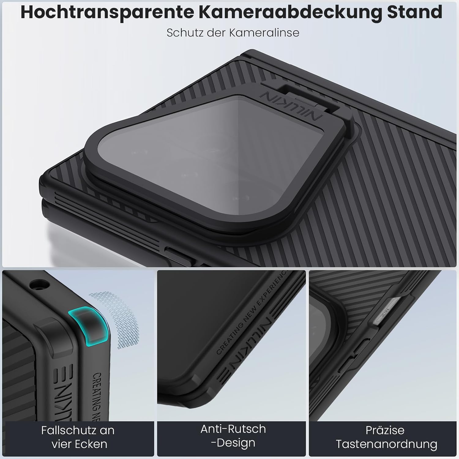 Samsung Z Fold8 Ultra Nillkin Case, CamShield Prop Series Metal Camera Kickstand with Hinge Protection & Magsafe