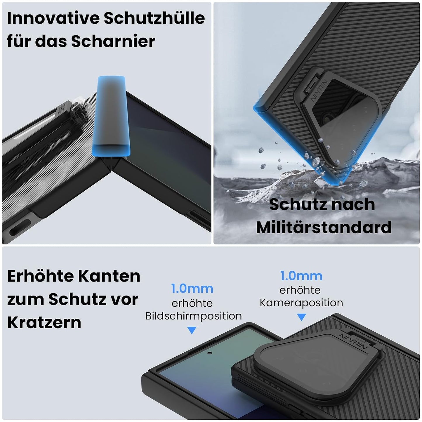 Samsung Z Fold8 Ultra Nillkin Case, CamShield Prop Series Metal Camera Kickstand with Hinge Protection & Magsafe