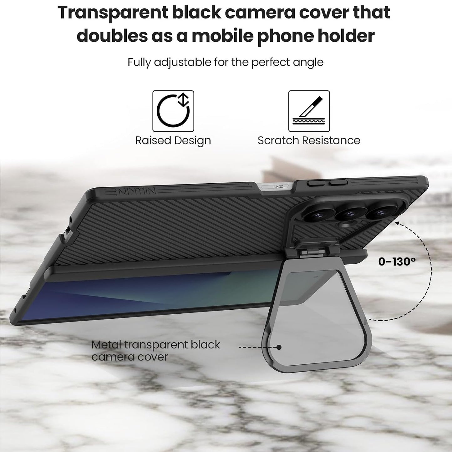 Samsung Z Fold8 Ultra Nillkin Case, CamShield Prop Series Metal Camera Kickstand with Hinge Protection & Magsafe