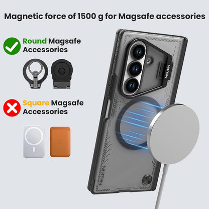 Samsung Z Fold8 Ultra Nillkin ICE-BLADE Series Corner Air Bags + Aluminum Camera Protect Stand Case with Magsafe