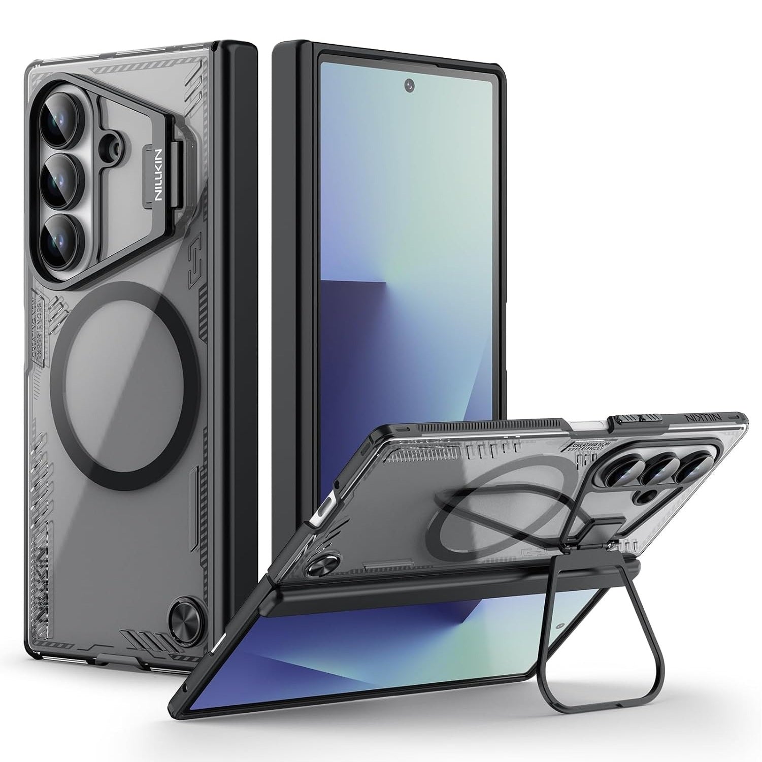 Samsung Z Fold8 Ultra Nillkin ICE-BLADE Series Corner Air Bags + Aluminum Camera Protect Stand Case with Magsafe
