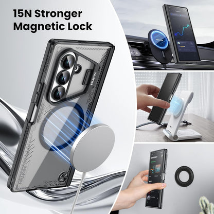 Samsung Z Fold8 Ultra Nillkin ICE-BLADE Series Corner Air Bags + Aluminum Camera Protect Stand Case with Magsafe