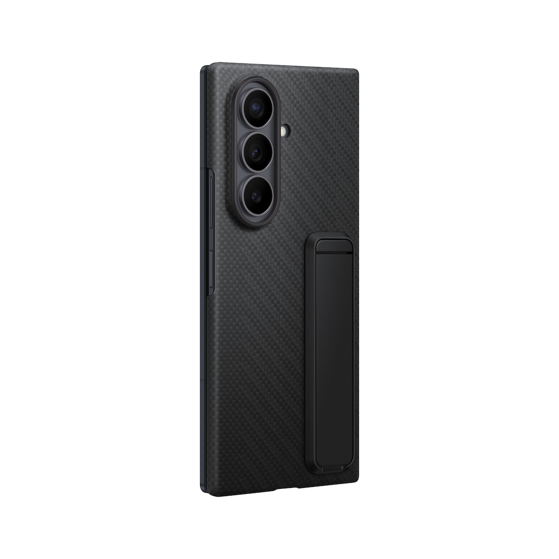 Samsung Z Fold8 Ultra Carbon Standing Case, 0.8mm Slim Carbon Fiber Cover with Magsafe and Kickstand - Black