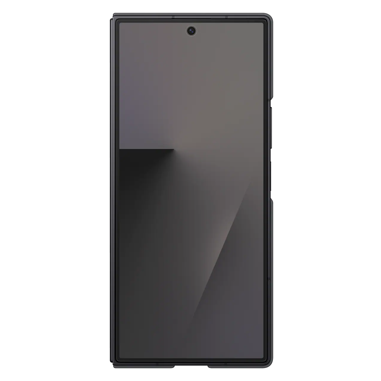 Samsung Fold8 Ultra Silicon Case Kickstand with Logo - Black
