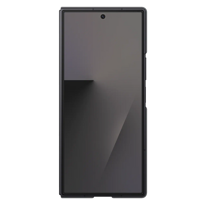 Samsung Fold8 Ultra Silicon Case Kickstand with Logo - Black