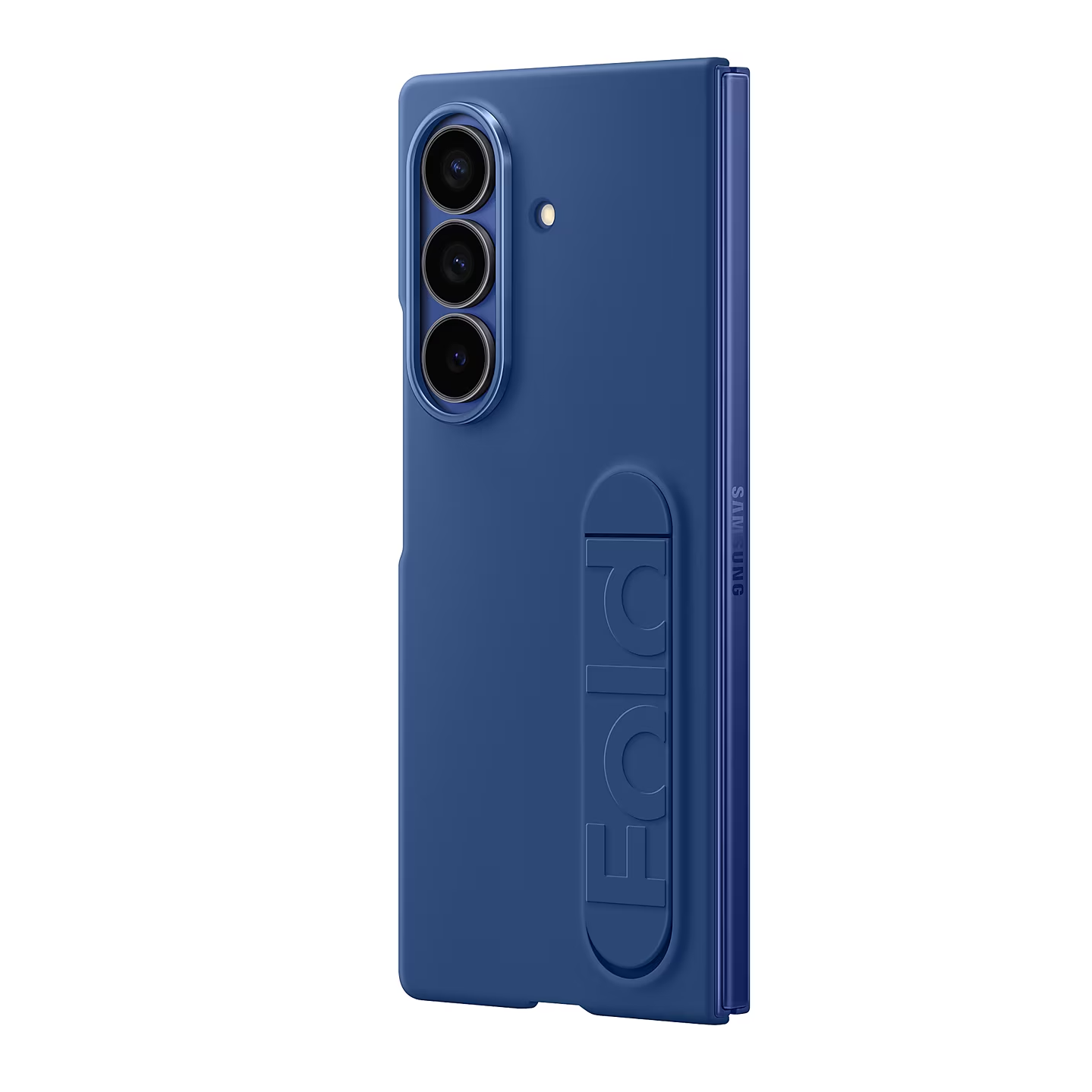 Samsung Fold8 Ultra Silicon Case Kickstand with Logo - Blue
