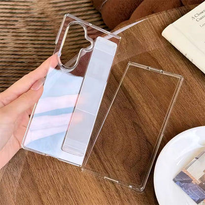 Samsung Fold8 Ultra Hard PC Skin Feel Cover Ultra-thin Matte Silicone Wrist Strap - Black