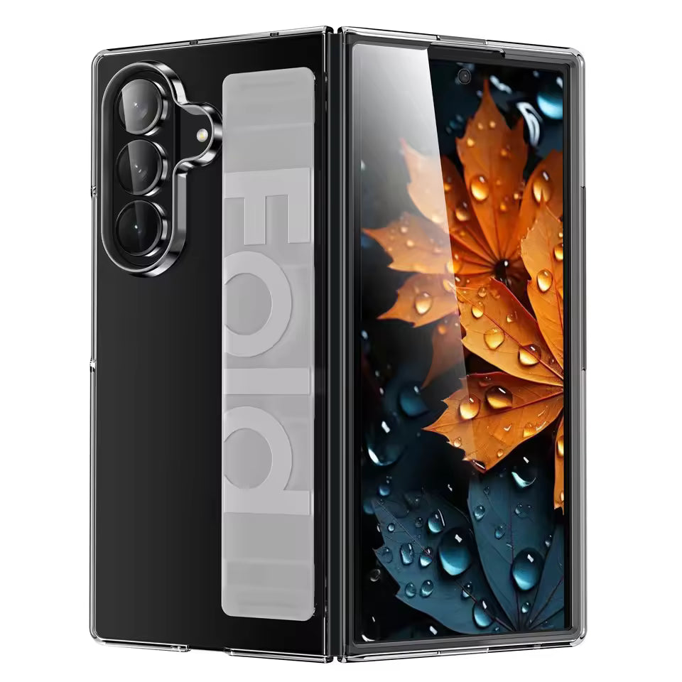 Samsung Fold8 Ultra Hard PC Skin Feel Cover Ultra-thin Matte Silicone Wrist Strap - Cear