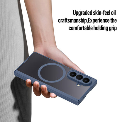 Samsung Z Fold8 Ultra Skin Feel Smoke, Dual Central Axis Magsafe Case with Hinge Protection - Blue