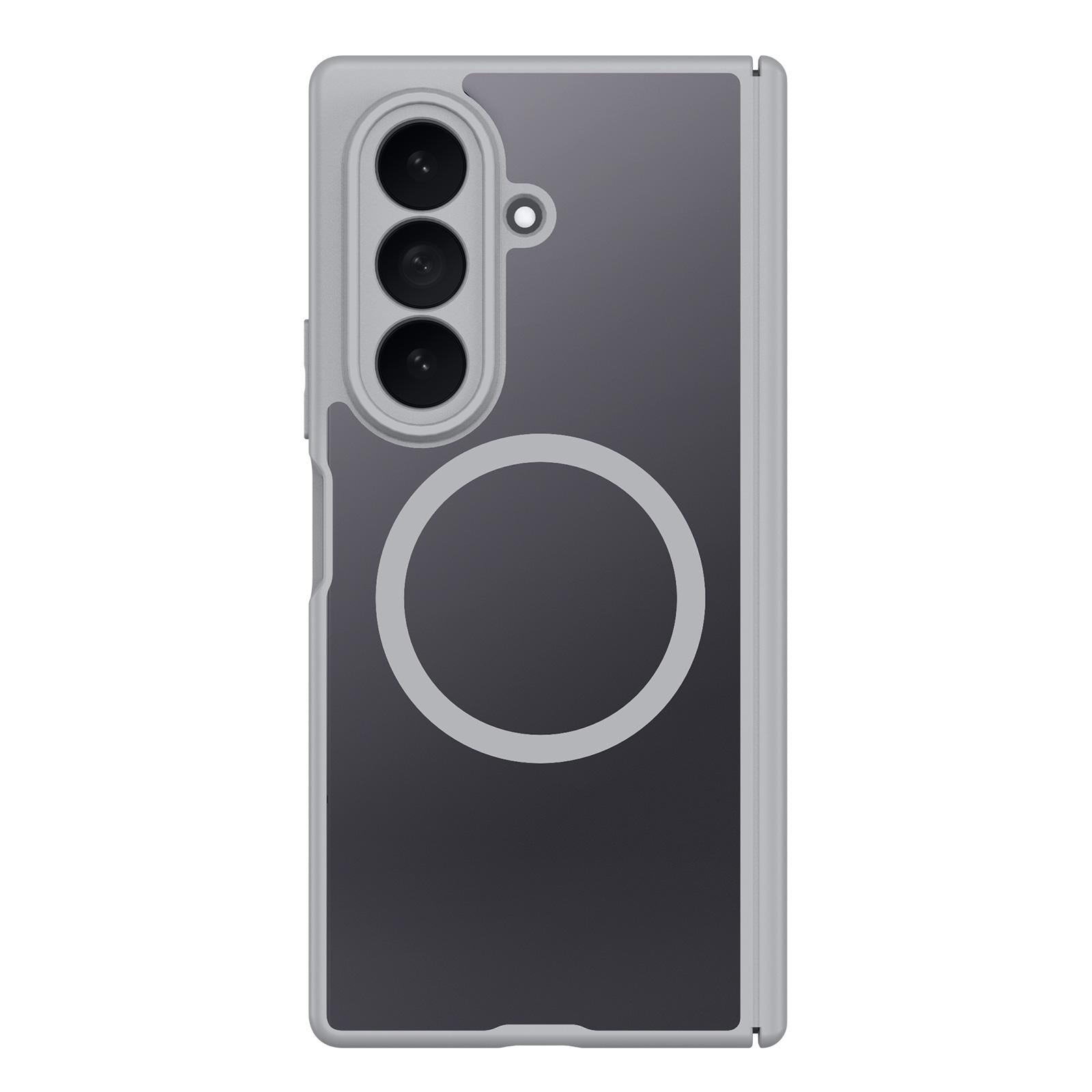 Samsung Z Fold8 Ultra Skin Feel Smoke, Dual Central Axis Magsafe Case with Hinge Protection - Grey