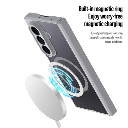 Samsung Z Fold8 Ultra Skin Feel Smoke, Dual Central Axis Magsafe Case with Hinge Protection - Grey